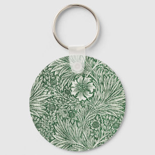 William Morris Ringelblume grün floral Blume Schlüsselanhänger
