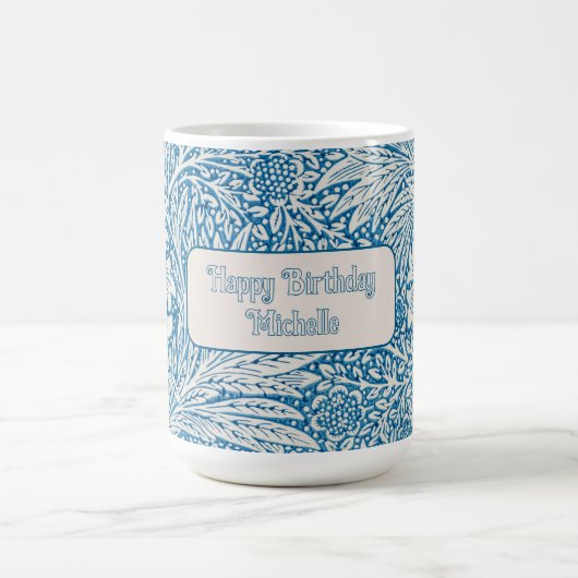 William Morris Ringelblume in Blau Kaffeetasse (Mittel)