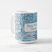 William Morris Ringelblume in Blau Kaffeetasse (Vorderseite Links)