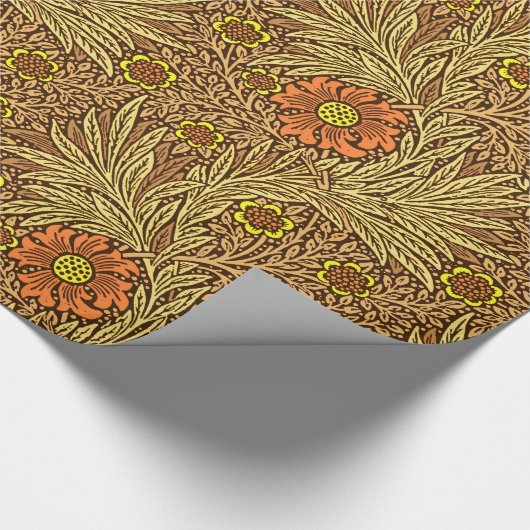 William Morris-Ringelblume, kupfernes Brown und Geschenkpapier (Ecke)