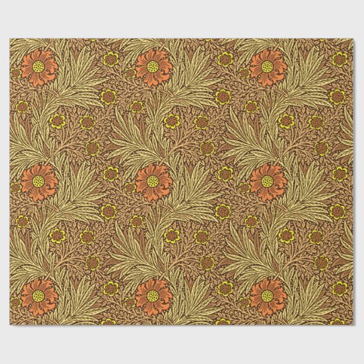 William Morris-Ringelblume, kupfernes Brown und Geschenkpapier (Flach)