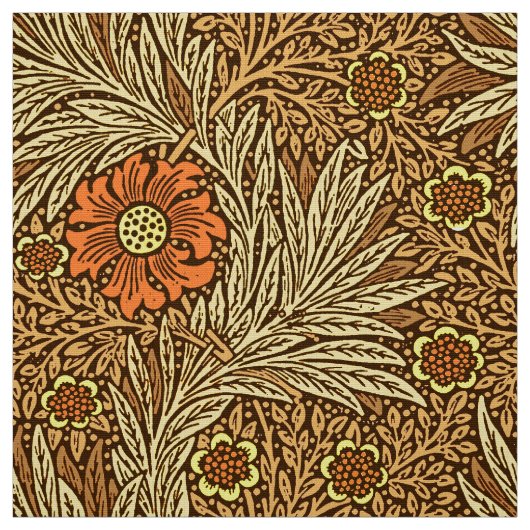 William Morris-Ringelblume, kupfernes Brown und Stoff (Muster)