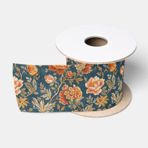 William Morris Ringelblume Vintage-Blumenmuster  Satinband