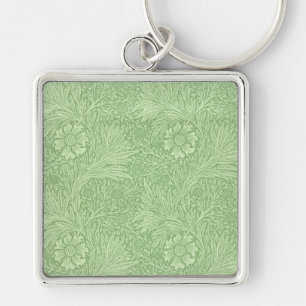 William Morris-Ringelblumen-(grünes) Muster Schlüsselanhänger