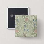 William Morris Rittersporn-Blumen-Wallpaper Button (Vorne & Hinten)