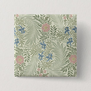 William Morris Rittersporn-Blumen-Wallpaper Button