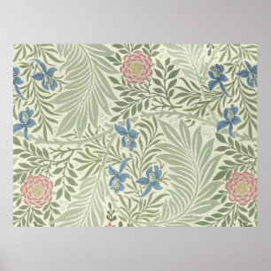 William Morris Rittersporn-Blumen-Wallpaper-Muster Poster