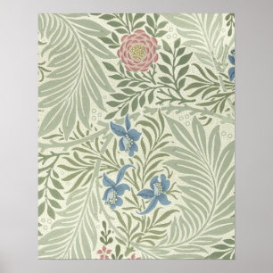 William Morris Rittersporn-Blumen-Wallpaper-Muster Poster