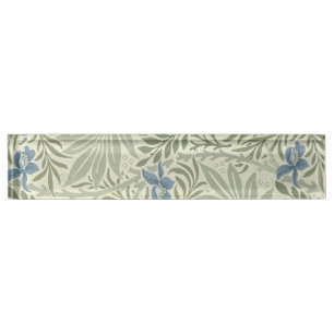 William Morris Rittersporn-Blumen-Wallpaper Namensplakette