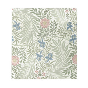 William Morris Rittersporn-Blumen-Wallpaper Notizblock