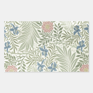 William Morris Rittersporn-Blumen-Wallpaper Rechteckiger Aufkleber