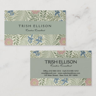 William Morris Rittersporn-Blumen-Wallpaper Visitenkarte
