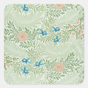 William Morris Rittersporn Quadratischer Aufkleber