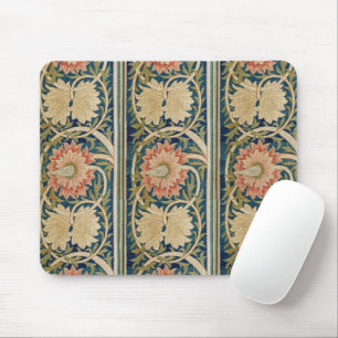 William Morris Rosa Florale Seidenstickerei Antik Mousepad