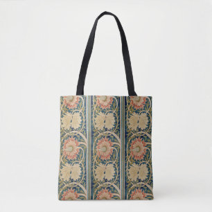 William Morris Rosa Florale Seidenstickerei Antik Tasche