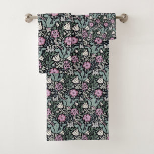 William Morris Rosa Mohn Botanical Victorian Badhandtuch Set