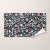 William Morris Rosa Mohn Botanical Victorian  Badhandtuch Set (Handtuch)