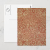 William Morris Rosa Mohnblume Blumen Postkarte (Vorne/Hinten)