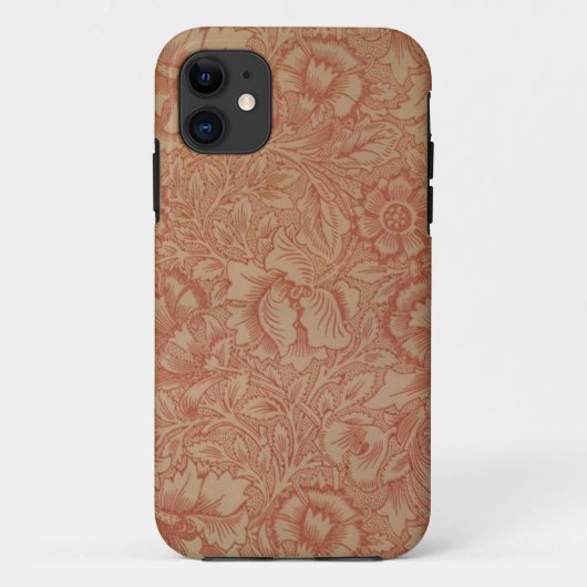 William Morris Rosa Mohnblumen-Blumenmuster Case-Mate iPhone Hülle (Rückseite)