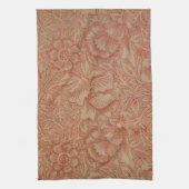 William Morris Rosa Mohnblumen-Blumenmuster Geschirrtuch (Vertikal)