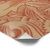 William Morris Rosa Mohnblumen-Blumenmuster Poster (Ecke)