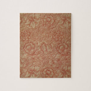 William Morris Rosa Mohnblumen-Blumenmuster Puzzle
