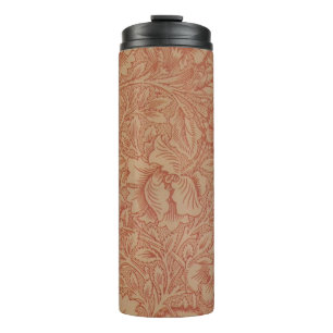 William Morris Rosa Mohnblumen-Blumenmuster Thermosbecher