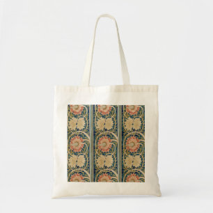 William Morris rosa Seidenstickerei antik Tragetasche