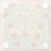 William Morris Rose & Birds Chintz Red Glasuntersetzer (Rückseite)