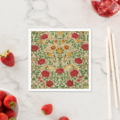 William Morris Rose & Birds Chintz Red Serviette (Beispiel)