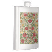 William Morris Rose & Birds Chintz Rot Flachmann (Rechts)