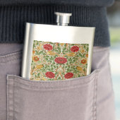 William Morris Rose & Birds Chintz Rot Flachmann (Beispiel)
