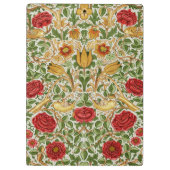 William Morris Rose & Birds Chintz Rot Klemmbrett (Rückseite)