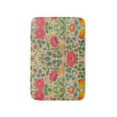 William Morris Rose Floral Chintz Pink Badematte (Vorderseite Vertikal)