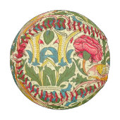 William Morris Rose Floral Chintz Pink Baseball (Vorderseite Links)