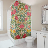 William Morris Rose Floral Chintz Pink Duschvorhang (Beispiel)