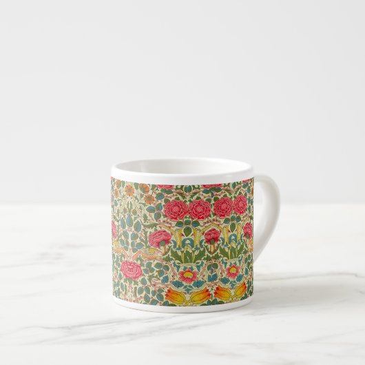 William Morris Rose Floral Chintz Pink Espressotasse (Vorderseite Rechts)