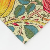 William Morris Rose Floral Chintz Pink Fleecedecke (Ecke)