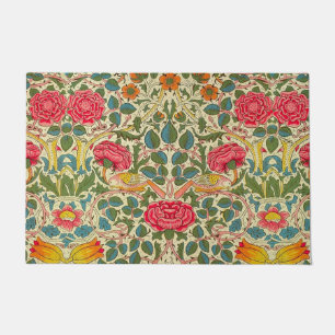 William Morris Rose Floral Chintz Pink Fußmatte