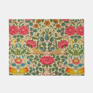 William Morris Rose Floral Chintz Pink Fußmatte
