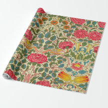 William Morris Rose Floral Chintz Pink