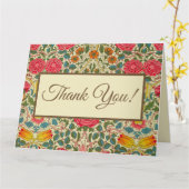 William Morris Rose Floral Chintz Pink Karte (Gelbe Blume)