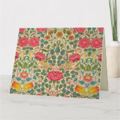 William Morris Rose Floral Chintz Pink Karte (Rückseite)