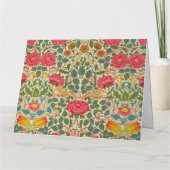 William Morris Rose Floral Chintz Pink Karte (Rückseite)