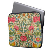 William Morris Rose Floral Chintz Pink Laptopschutzhülle (Vorderseite Links)