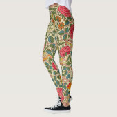 William Morris Rose Floral Chintz Pink Leggings (Links)
