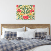 William Morris Rose Floral Chintz Pink Leinwanddruck (Insitu (Schlafzimmer))