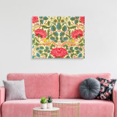 William Morris Rose Floral Chintz Pink Leinwanddruck (Insitu (Wohnzimmer))