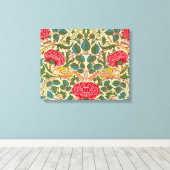 William Morris Rose Floral Chintz Pink Leinwanddruck (Insitu (Holzboden))