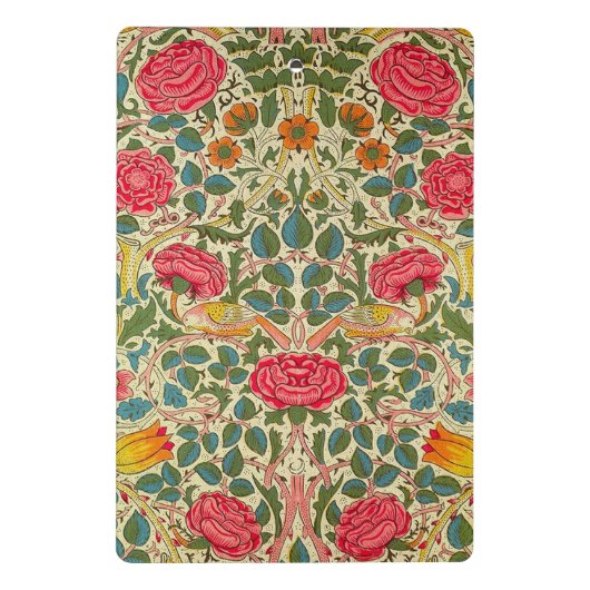 William Morris Rose Floral Chintz Pink Mini Klemmbrett (Rückseite)